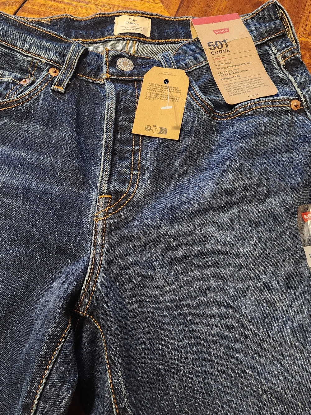 Levi's 501 Curve Women's Stretch Blue Denim Jeans